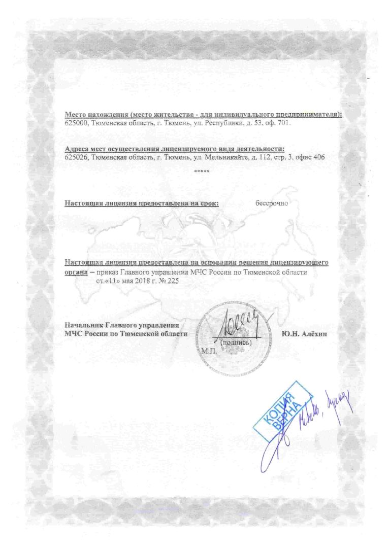 Лицензия МЧС стр.2